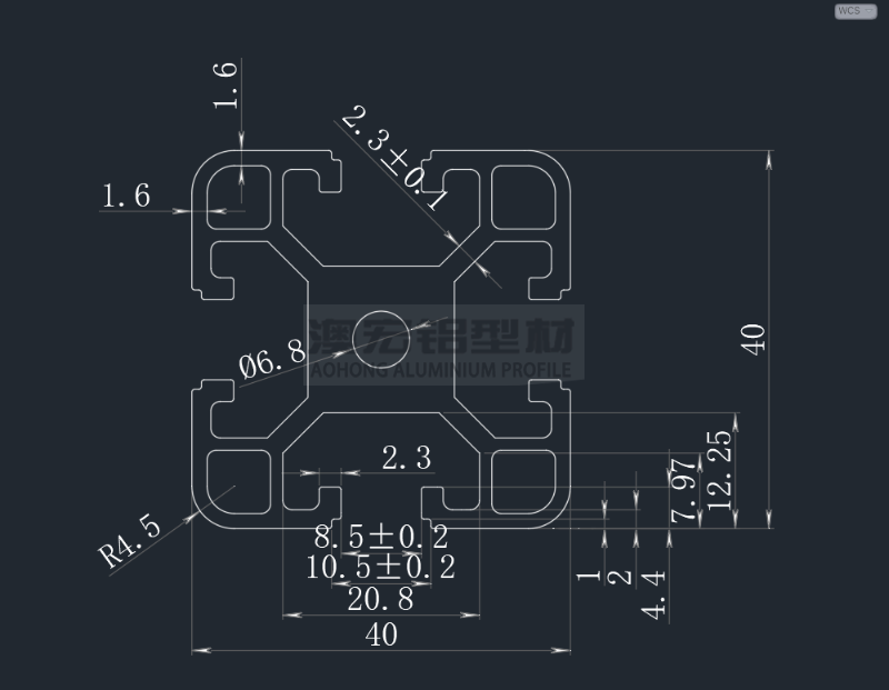 4040工业铝型材结构设计